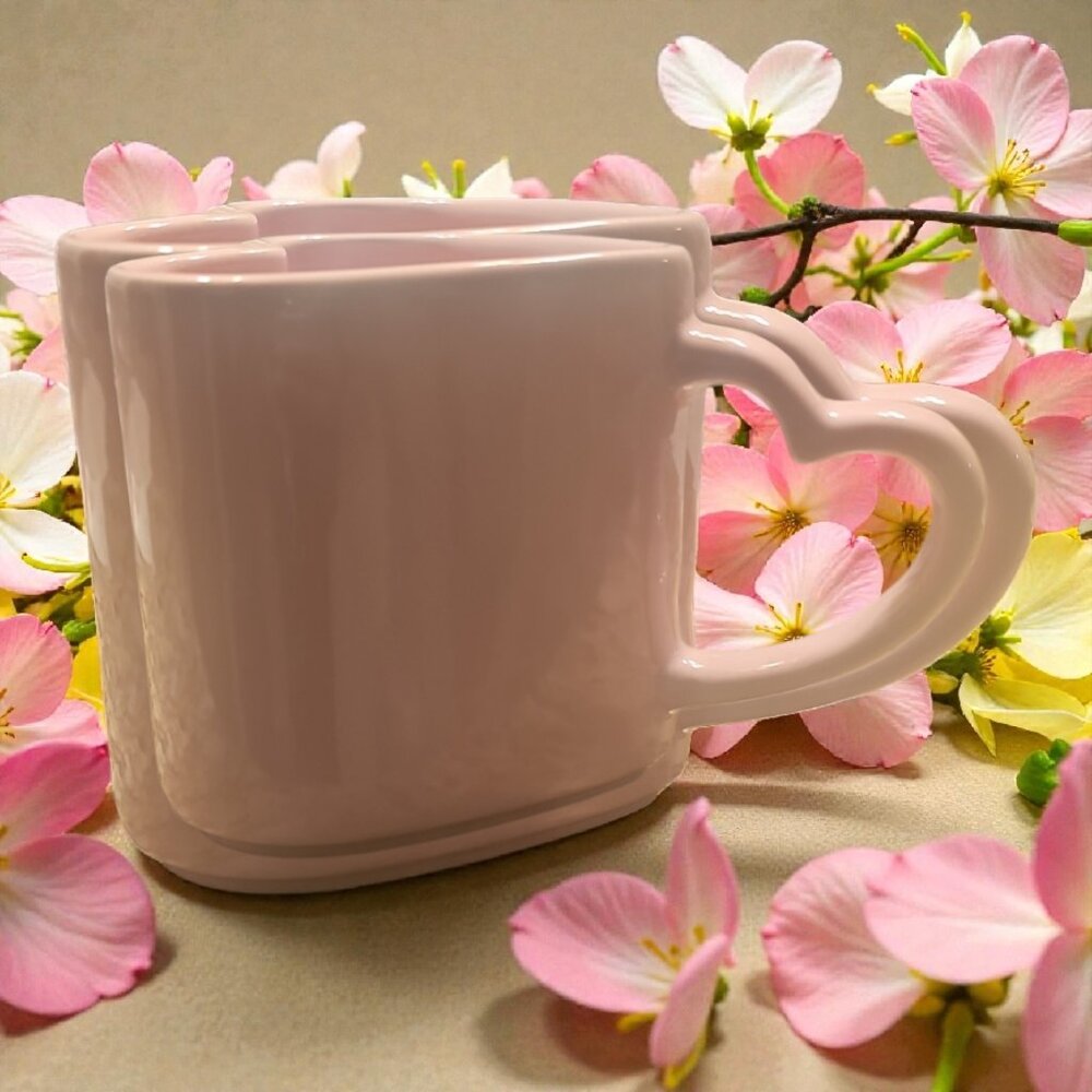 Pink Heart-Handle Ceramic Mug - Picture 4 of 8